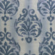 Fresco Blue Printed Faux Linen Sheer Fabric Sample, 4Wx4L