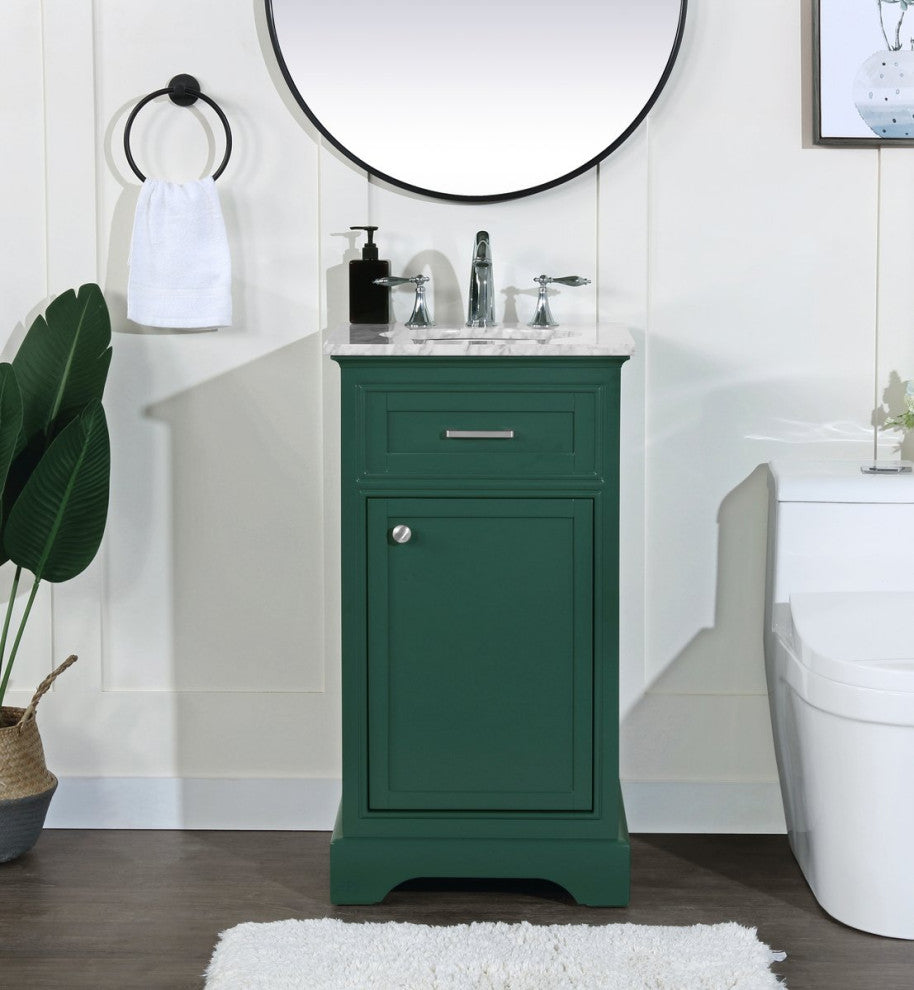 Amber Single Bathroom Vanity, Blue, Green, 19"