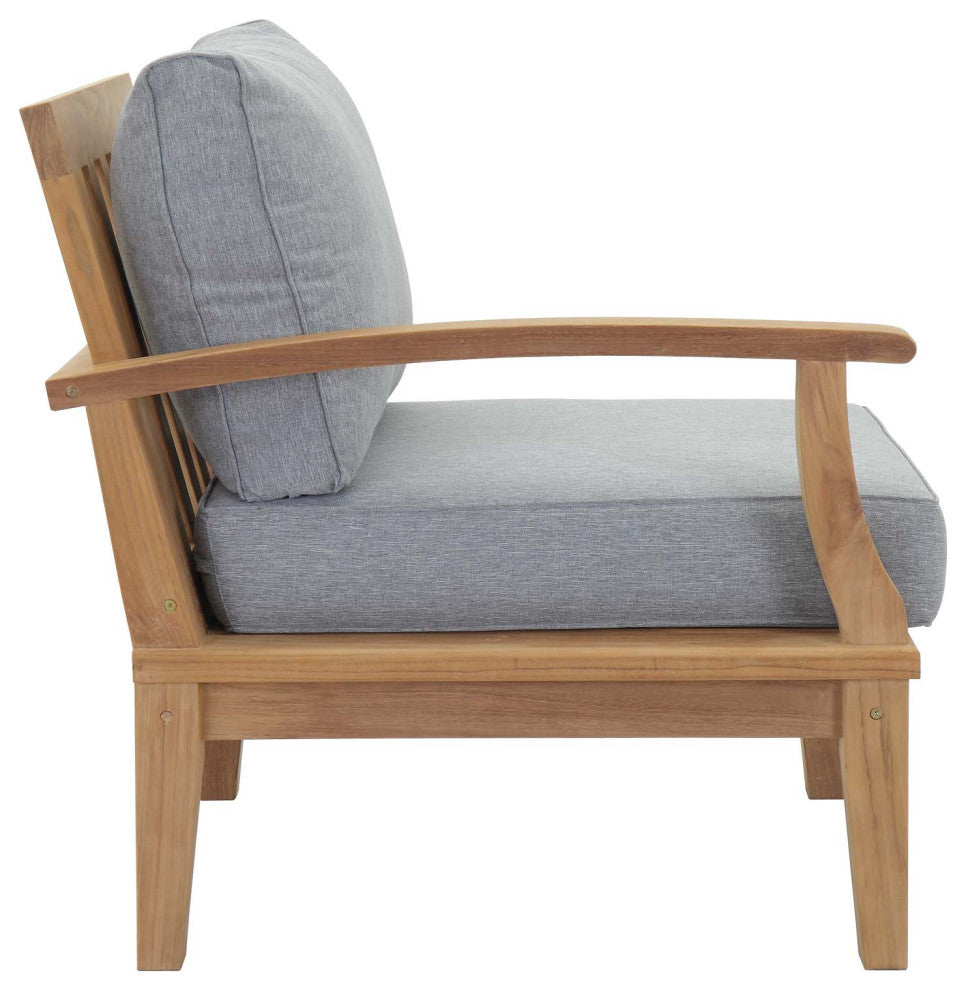 Natural Gray Marina Outdoor Patio Teak Left-Facing Sofa