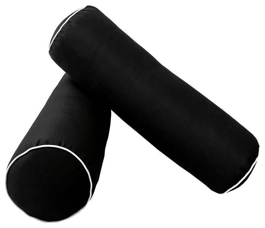 S6 Twin-XL Contrast Trim Mattress Bolster Pillow Outdoor Slip Cover ONLY AD109