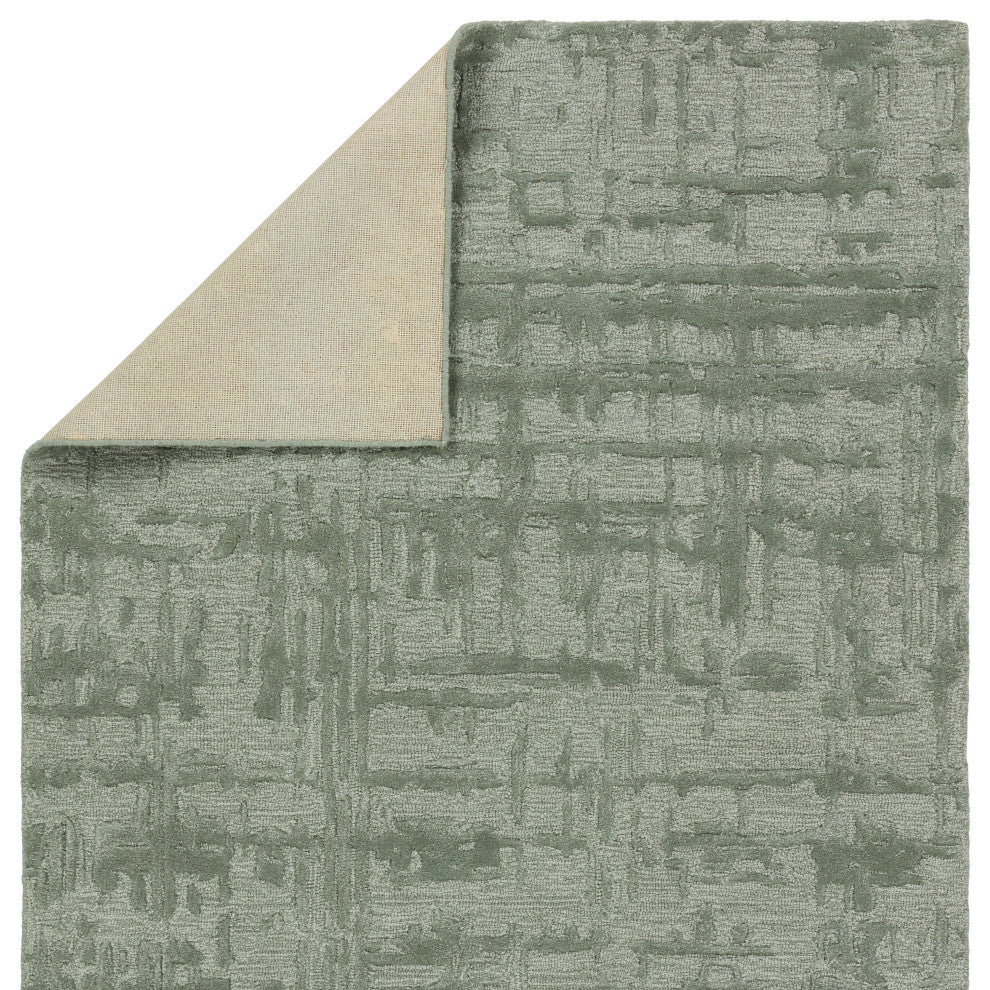 Igneous Handmade Abstract Sage Area Rug 5'X8'