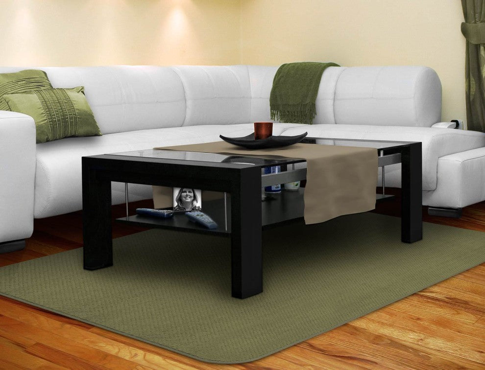 Skid-Resistant Area Rug Olive Green, 6'x8'