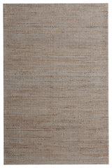 Crest Beige/Natural Rustic Striped Handmade Jute/Wool Blend Area Rug, 8' x 10'