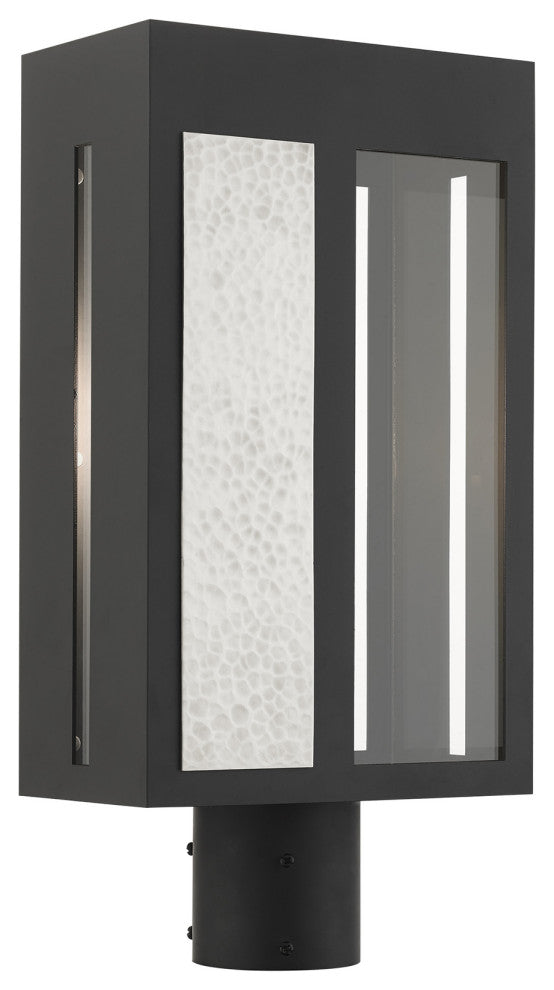 Black Contemporary, Nautical, Sophisticated Outdoor Post Top Lantern
