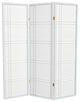 5' Tall Double Cross Shoji Screen, White, 3 Panels