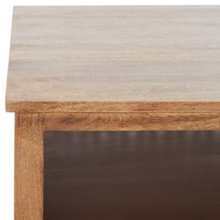 Safavieh Squall Square 1 Shelf Coffee Table, Burnt Natural