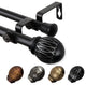 Denny 13/16" Double Curtain Rod Black
