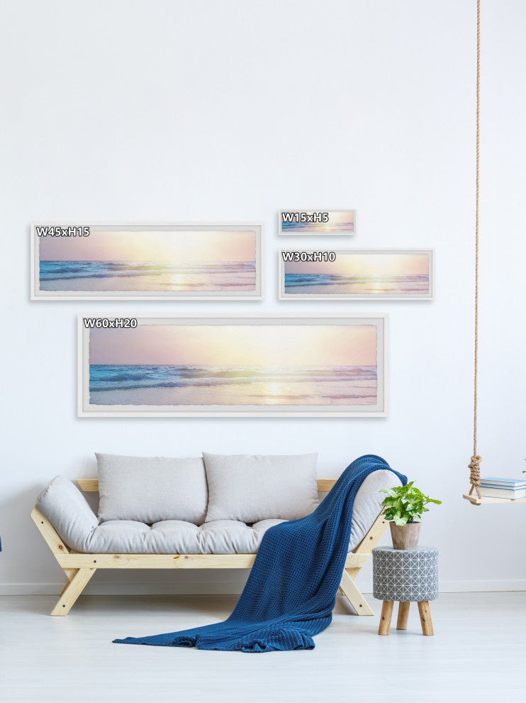 "Beautiful Sunsets" Framed Painting Print, 30x10