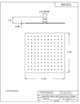 12"x12" Square Thin Shower Head, Satin Nickel