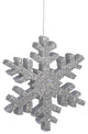 18" Silver Outdoor Glitter Snowflake