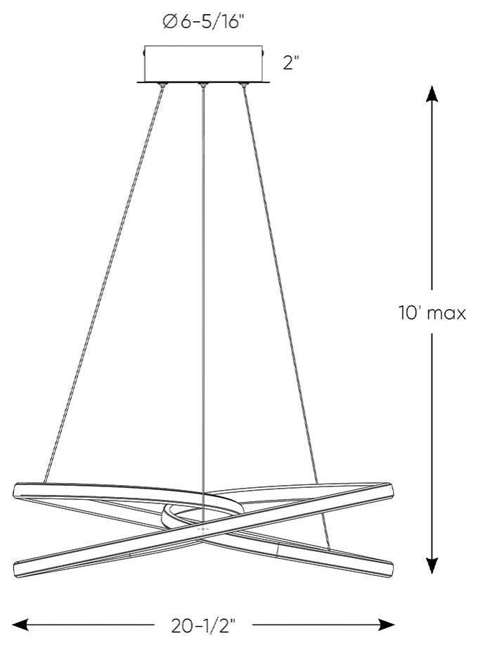 Twist 20" LED Pendant Light