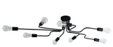 Modern Sputnik Design Semi Flush Mount Ceiling Light, Black