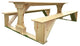 Cedar Log Outdoor Panel Picnic Table, White Cedar, 7 Foot