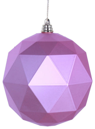 Vickerman 6" Pink Matte Geometric Ball 4-Pack, M177479Dm