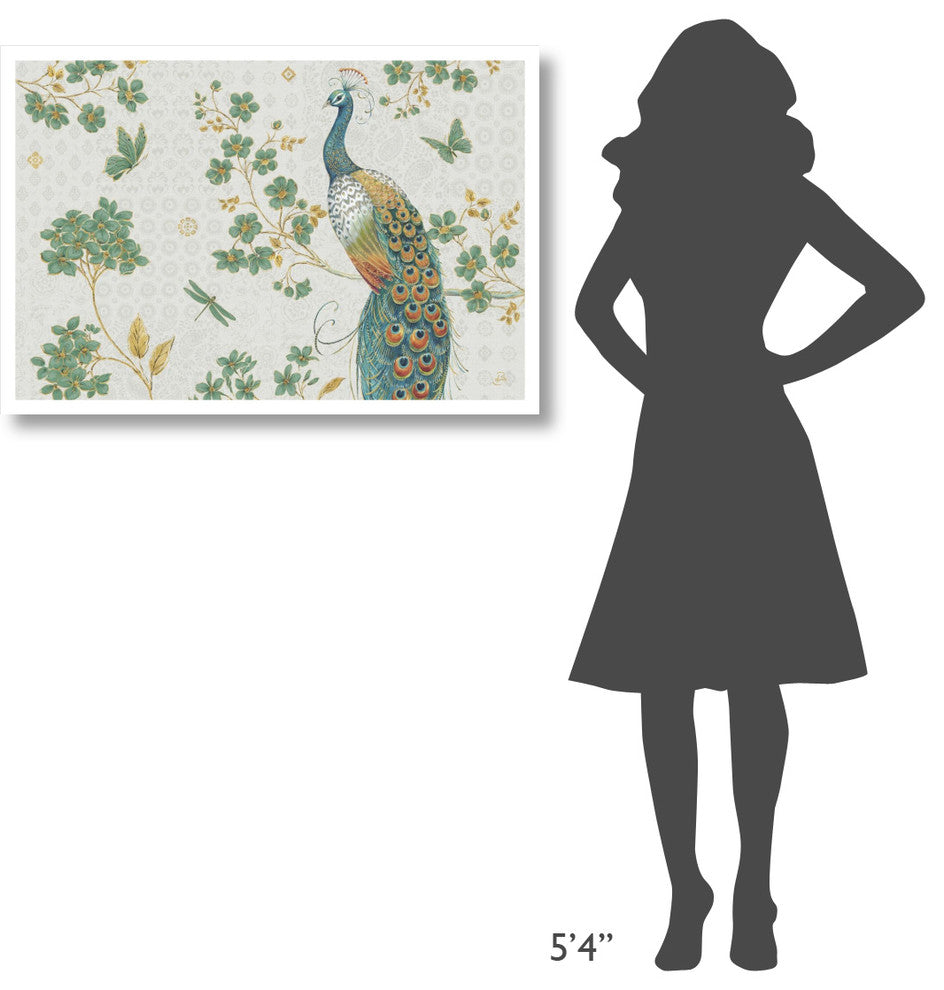 "Ornate Peacock IV" Digital Paper Print by Daphne Brissonnet, 38"x26"