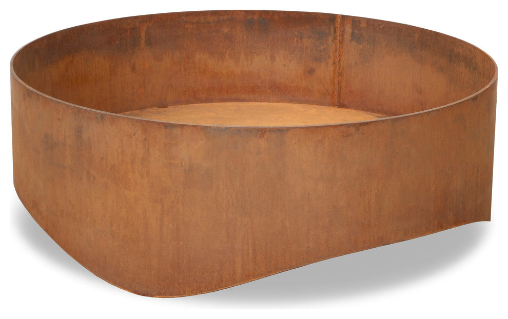 Plodes Wave Fire Pit, Carbon, 40.5", 1/4" Carbon Steel Plate