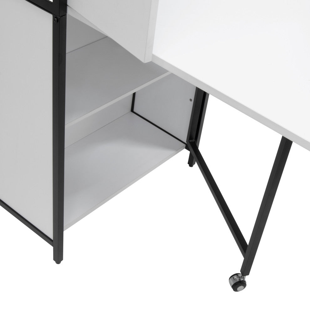 Sew Ready Craft, Office, Multi-use Armoire in Charcoal, White