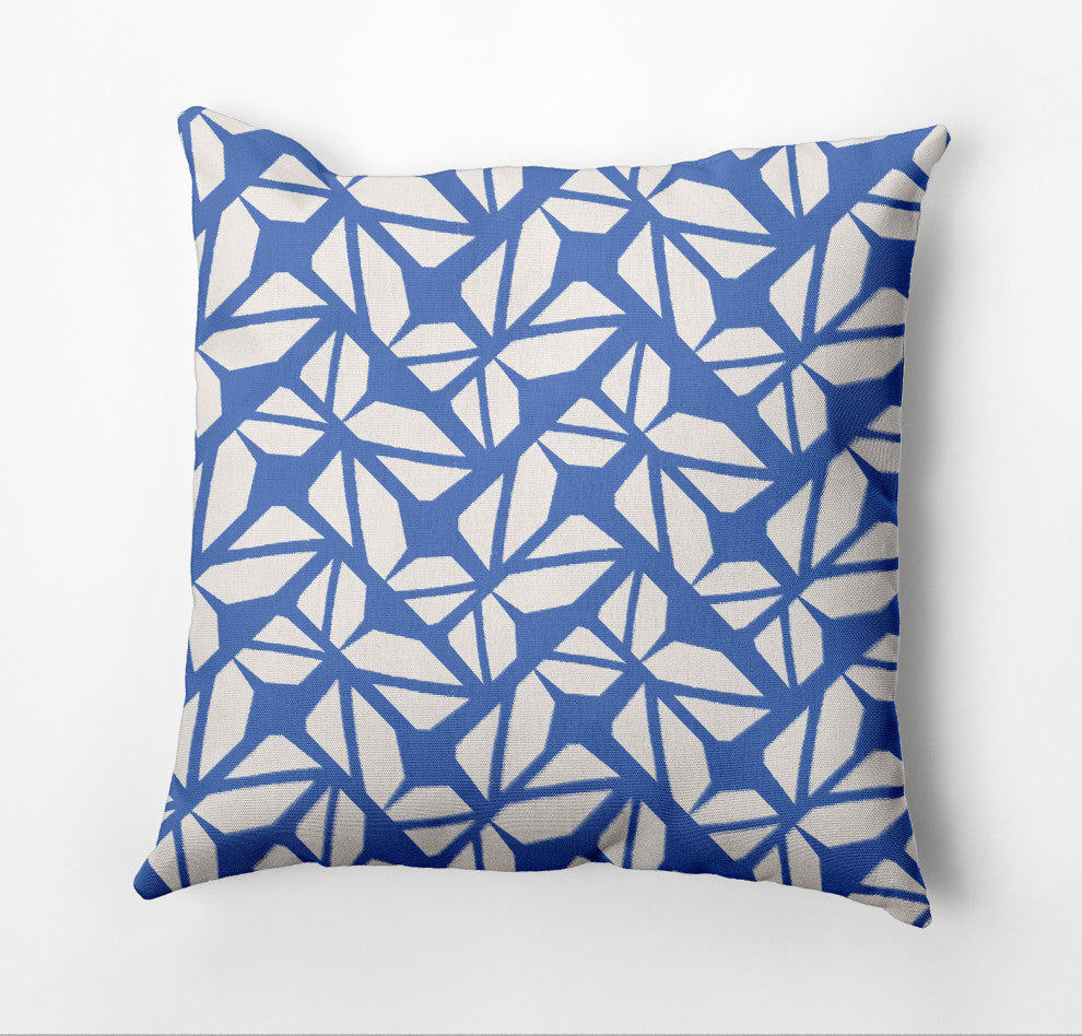 Kaleidoscope Graffiti Outdoor Pillow, Blue, 20"x20"
