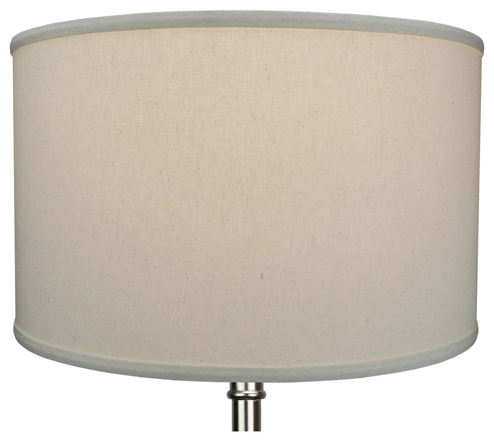 Fenchel Shades 18"x18"x11' Spider Attachment Drum Lamp Shade, Linen Beige
