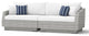Cannes Deluxe 8 Piece Aluminum Outdoor Patio Sofa and Club Chair Set, Centered Ink