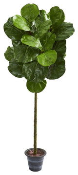 4' Fiddle Leaf Artificial Tree With Decorative Planter