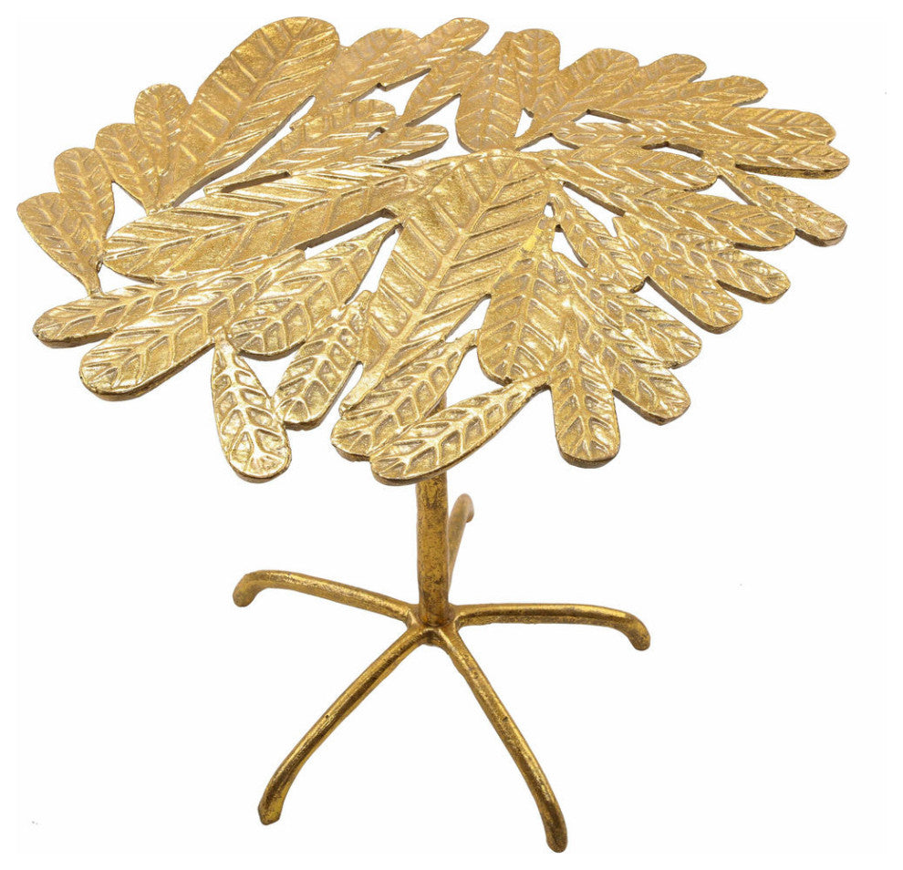 TOV Furniture Freesia Gold Side Table