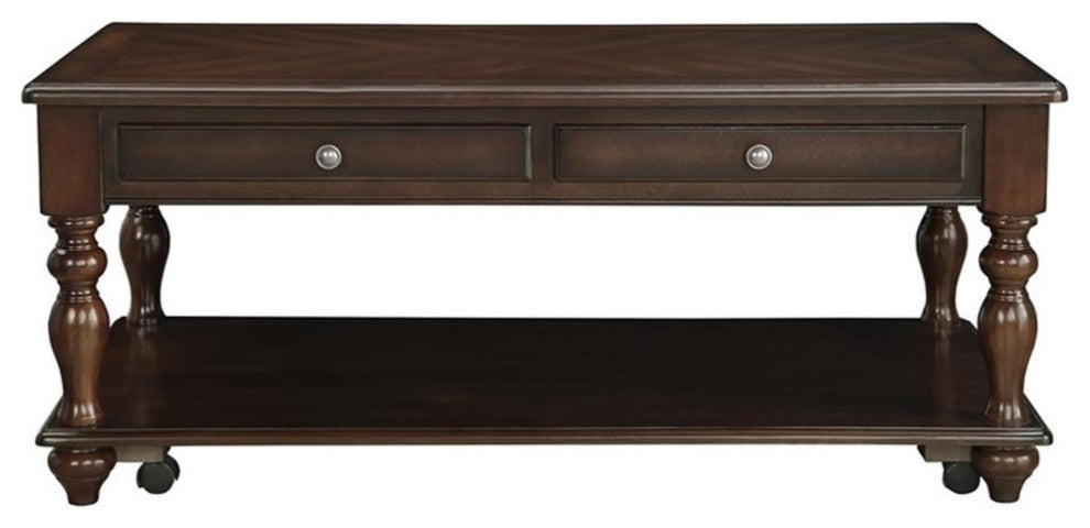 Homelegance Lovington Cocktail Table With Lift Top on Casters, Espresso
