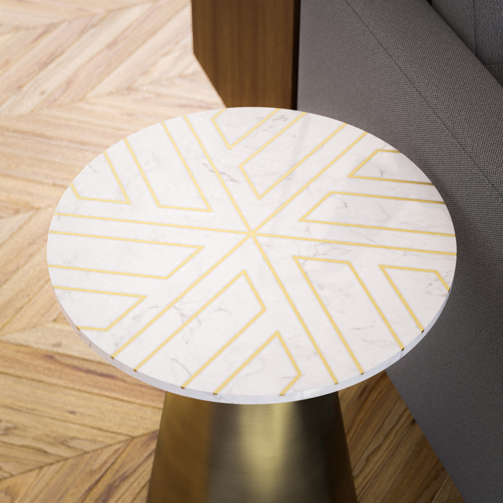 Kenroy 47043GLD Accent Table, Bellamy