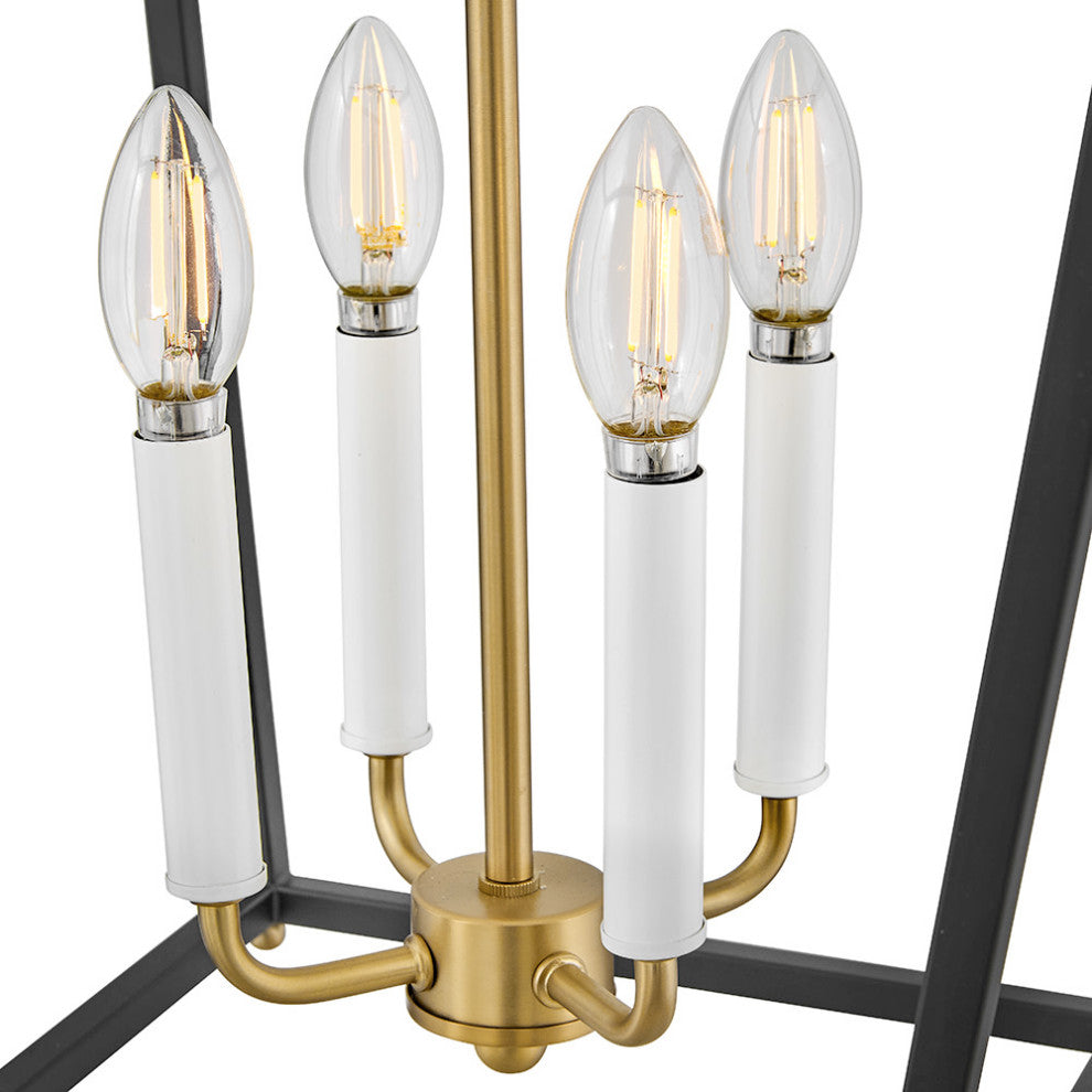 Lark Tate Small Semi-Flush Mount, Black