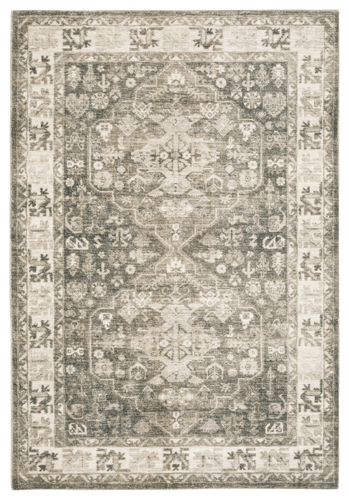 Oriental Weavers Savoy Indoor Rug Charcoal/ Ivory 2'' X 8''