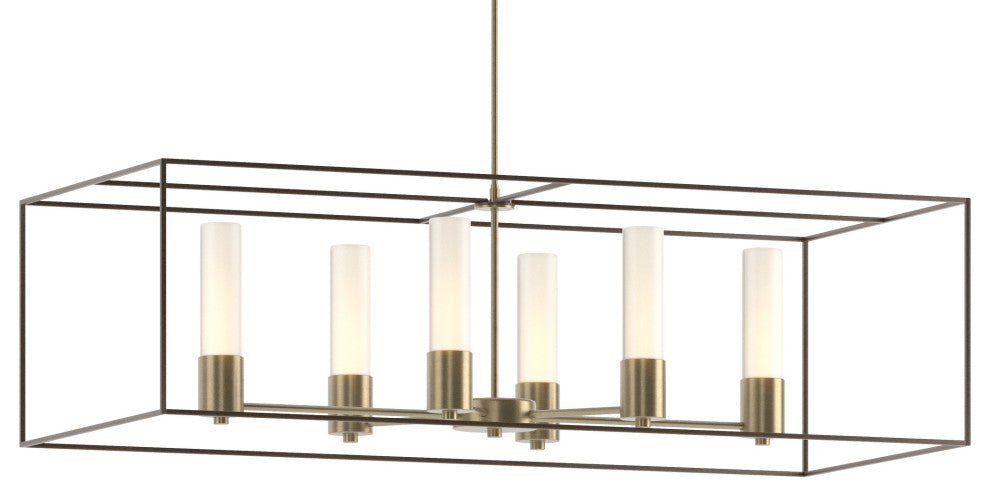 Portico Pendant, Soft Gold, Bronze Accent