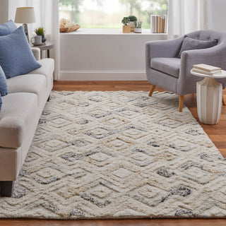 Weave & Wander Elika Transitional Moroccan, Ivory/Gray/Black, 5'x8'