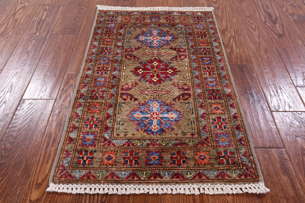 2' 0" X 3' 0" Handmade Super Kazak Wool Rug Q10272