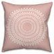 Centered Pink Boho Circle 20x20 Indoor/Outdoor Pillow