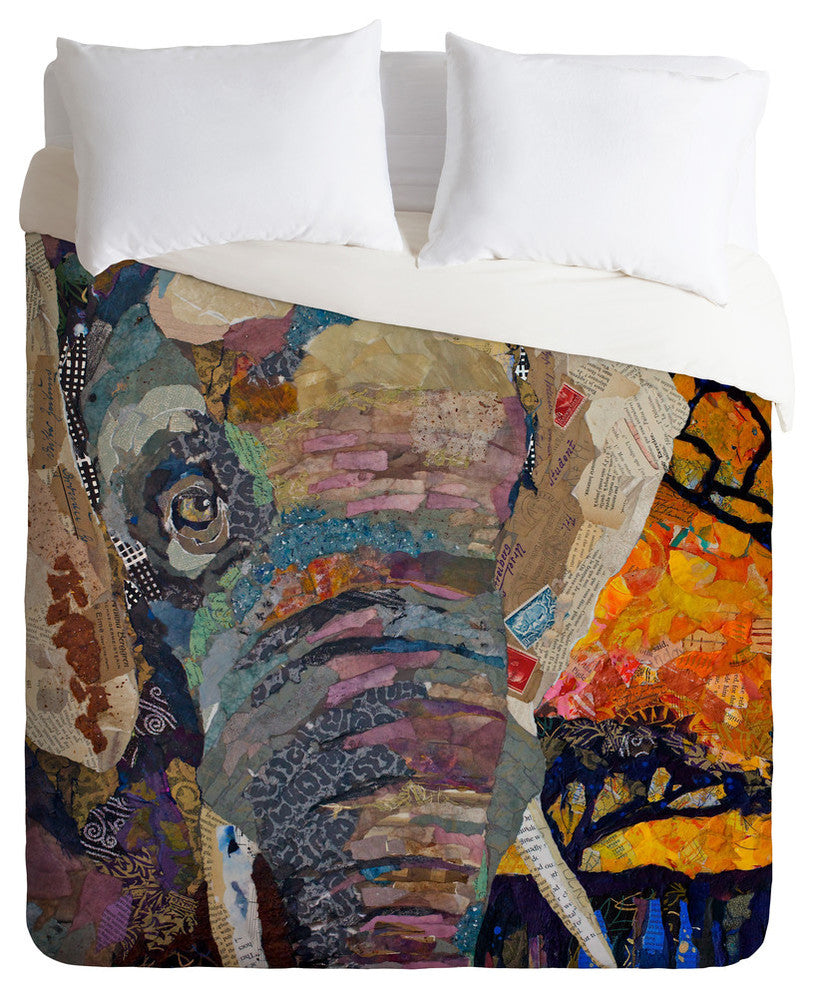 Deny Designs Elizabeth St Hilaire Nelson Elephant Duvet Cover - Lightweight