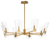 Maxim 32358CL Armory 8 Light 36"W Taper Candle Style Chandelier - Natural Aged