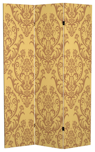 6' Tall Double Sided Damask Room Divider