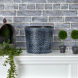 11.5in. Embossed Tin Bucket with Pebble Pattern
