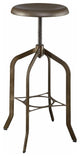 Adjustable Height Swivel Bar Stool, Brown
