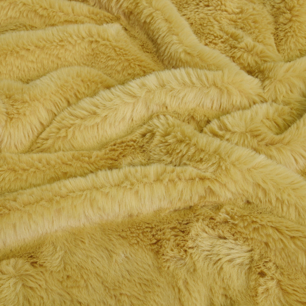 Faux Fur Bedrest Shell, Ochre, 28"x30" X17"
