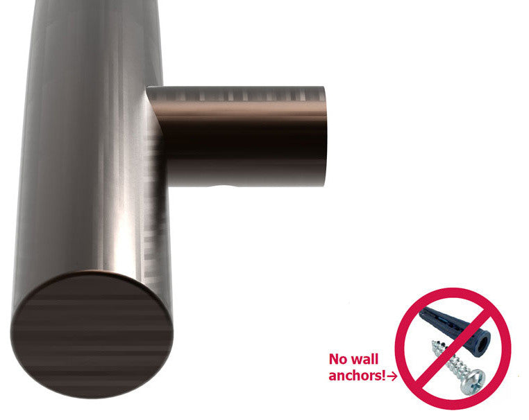 TileWare Victoria Series Straight Grab Bar, Contemporary, Oil Rubbed Bronze, 24"