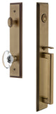 Carre' 1-Piece Dummy Handleset, D Grip and Provence Knob, Vintage Brass, 849167