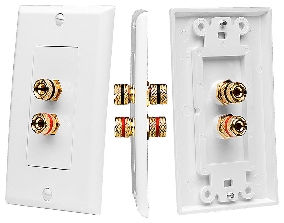Single Speaker Terminal Decora Binding Post Wall Plate