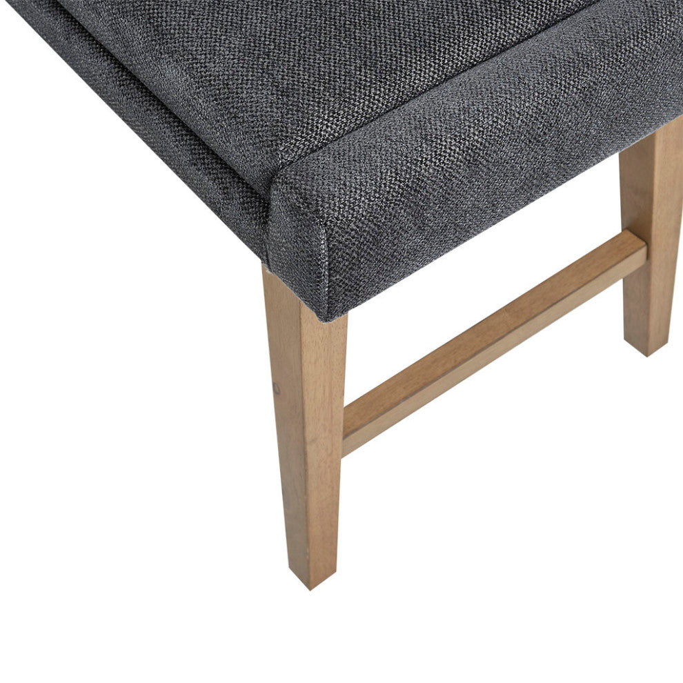 INK+IVY April Modern Mid-Century Upholstered Accent Bench, Grey