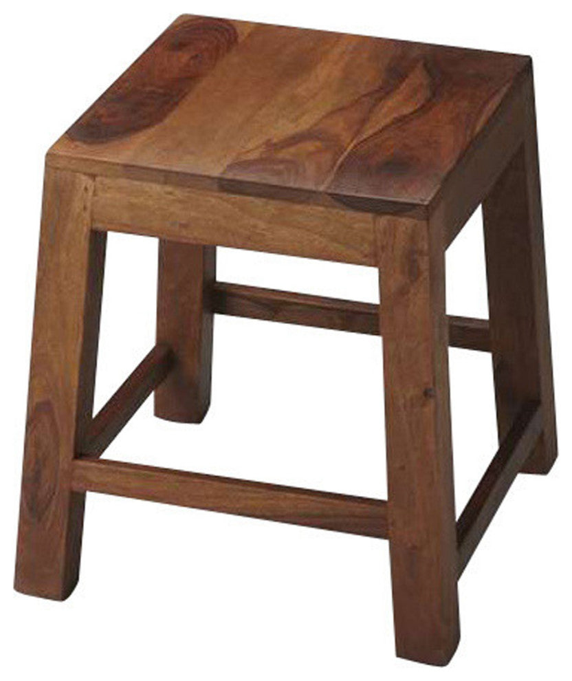 Loft Brown Solid Wood Stool
