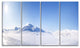 Vacant Winter Land Panorama, Landscape Canvas Art Print, 48"x28", 4 Panels