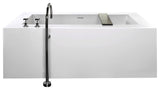 Cube Bath 101 72x40x24, Glossy, Satin Brass Overflow