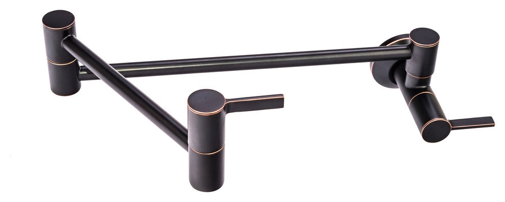 Modern Wall-Mount Pot Filler Faucet, Bronze