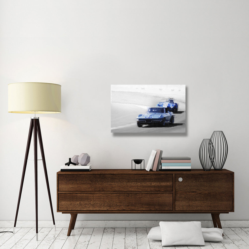 "Corvette and AC Cobra Shelby Watercolor" Fine Art Print