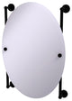 Dottingham Oval Frameless Rail Mounted Mirror, Matte Black